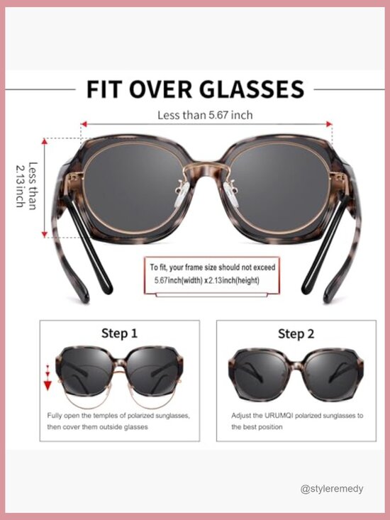 Polarized Fit Over Glasses Sunglasses, UV400 Protection, TR90 Frame main image 2